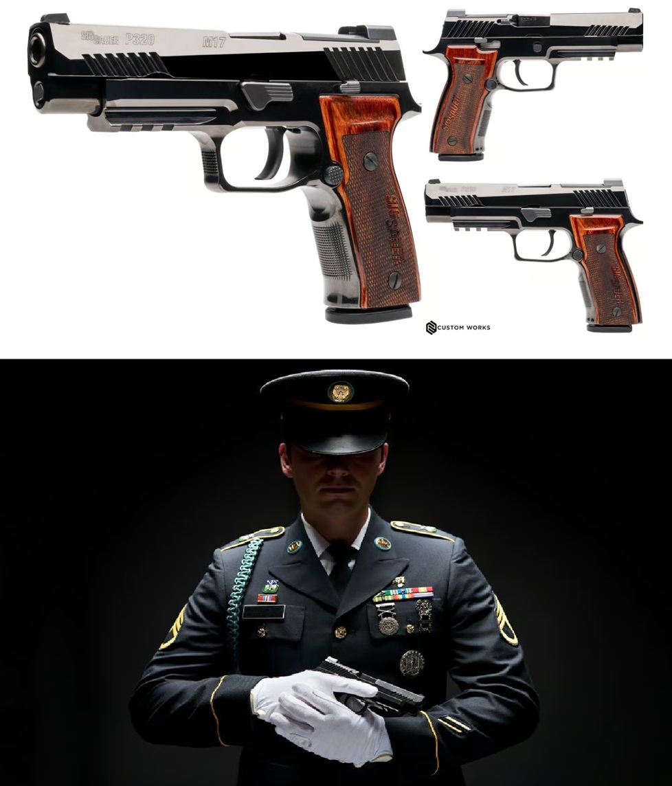 SIG Sauer P320-M17 Ceremonial - civil verzió az Ismeretlen Katona Sírja őreinek pisztolyából