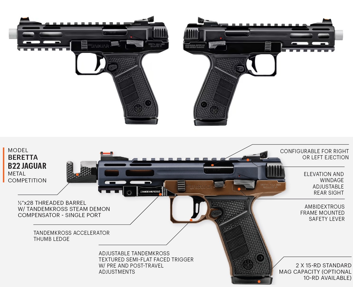 Új Beretta B22 Jaguar .22 LR sportpisztoly