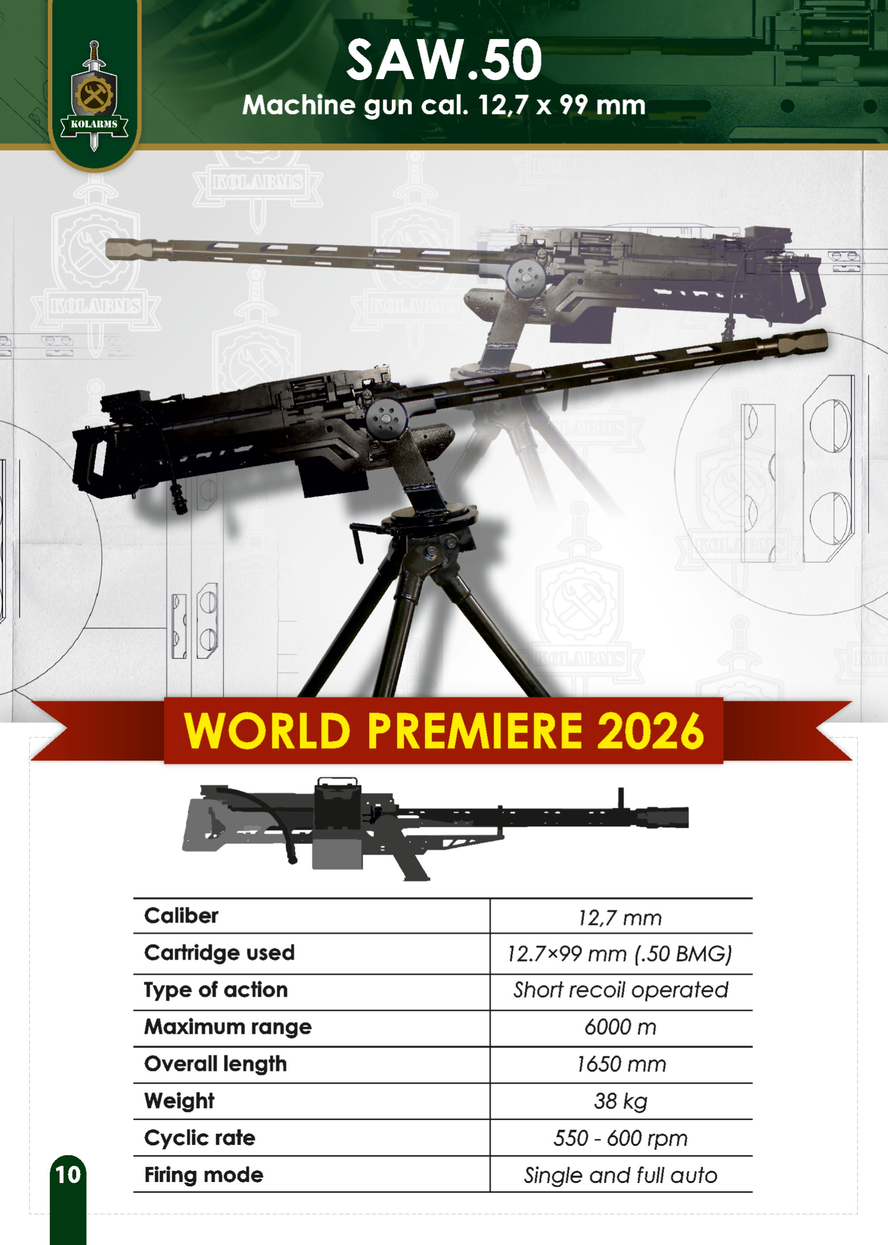 KolArms Saw 50 - szlovákiai magyar nehézgéppuska