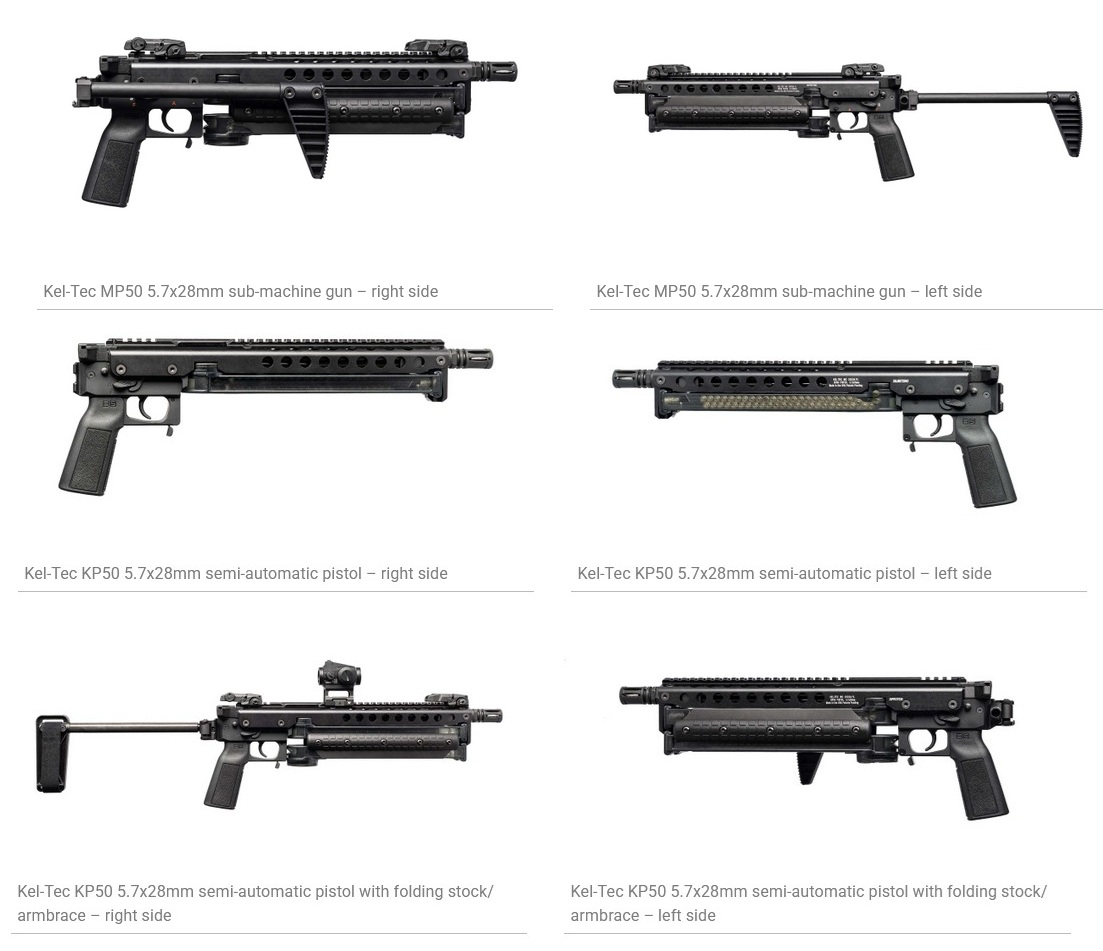 Új KelTec Pdw-k: KP50/MP50 5,7x28 mm